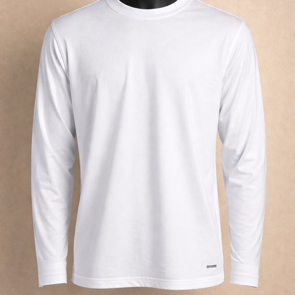 Dri-Star White Athletic Long-Sleeve Shirt – Men’s Size Large